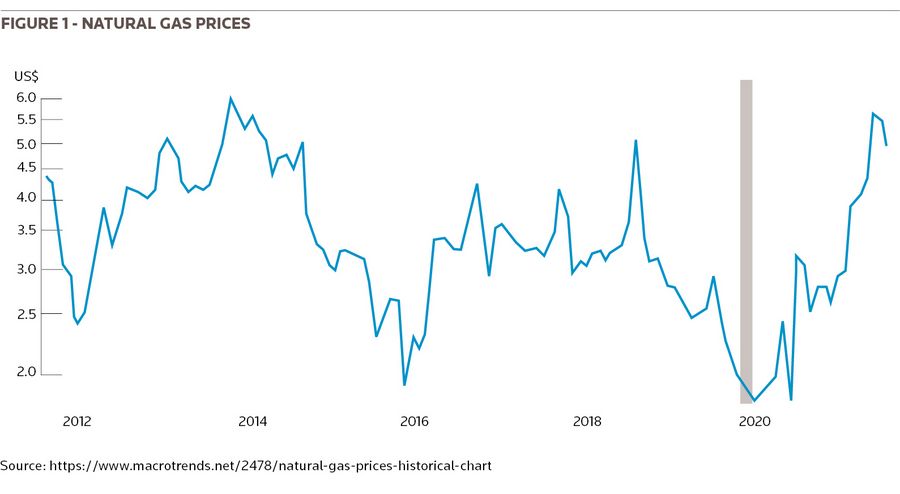 Figure 1 - Natural gas prices
